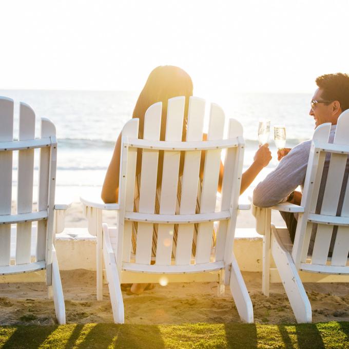 Sharing a romantic moment in Dana Point, California Sharing a romantic moment in Dana Point, California