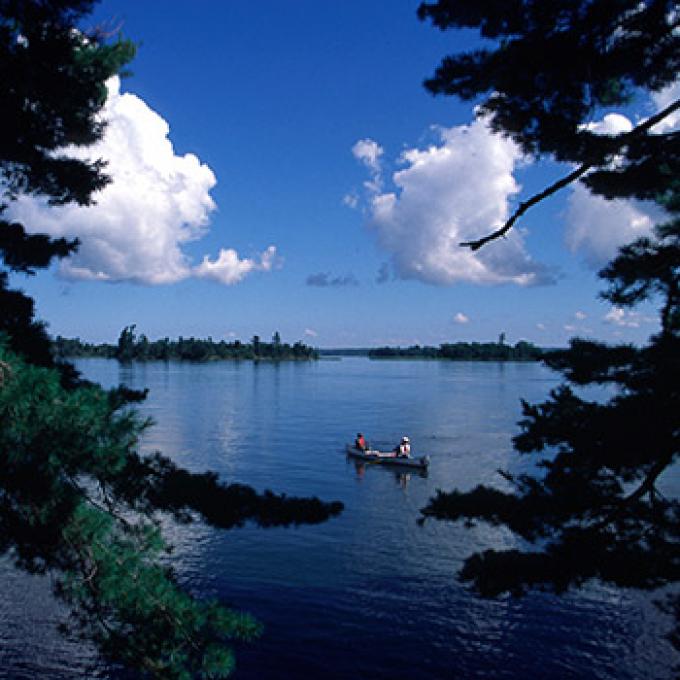 Canoeing on Kabetogama Lake in Voyageurs National Park Canoeing on Kabetogama Lake in Voyageurs National Park