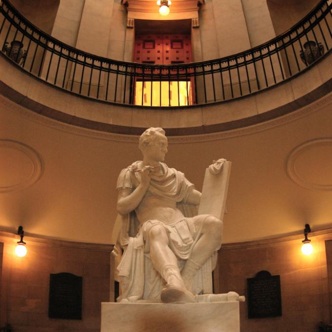 The George Washington statue inside the North Carolina State Capitol The George Washington statue inside the North Carolina State Capitol