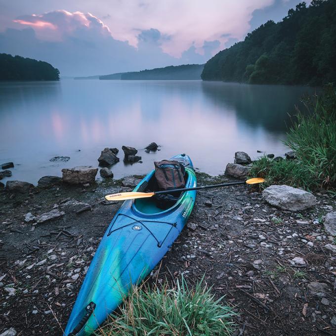 A kayak at Moraine State Park in Portersville, Pennsylvania A kayak at Moraine State Park in Portersville, Pennsylvania