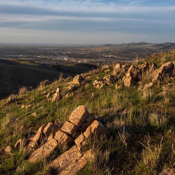 A rocky spring landscape near Pocatello, Idaho A rocky spring landscape near Pocatello, Idaho