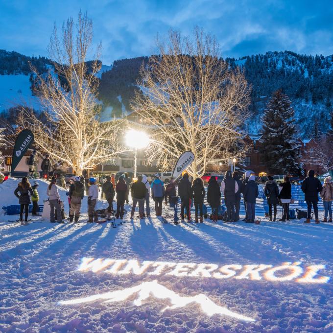 An event during Wintersköl in Aspen, Colorado An event during Wintersköl in Aspen, Colorado