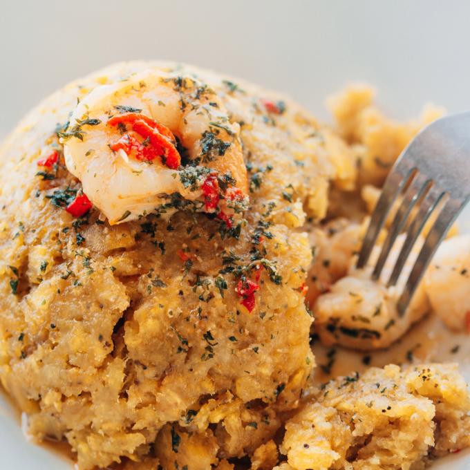 Mofongo, one of the traditional Puerto Rican dishes served in La Puntilla in Arecibo Mofongo, one of the traditional Puerto Rican dishes served in La Puntilla in Arecibo