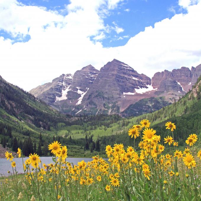 The Maroon Bells in Colorado’s Elk Mountains The Maroon Bells in Colorado’s Elk Mountains