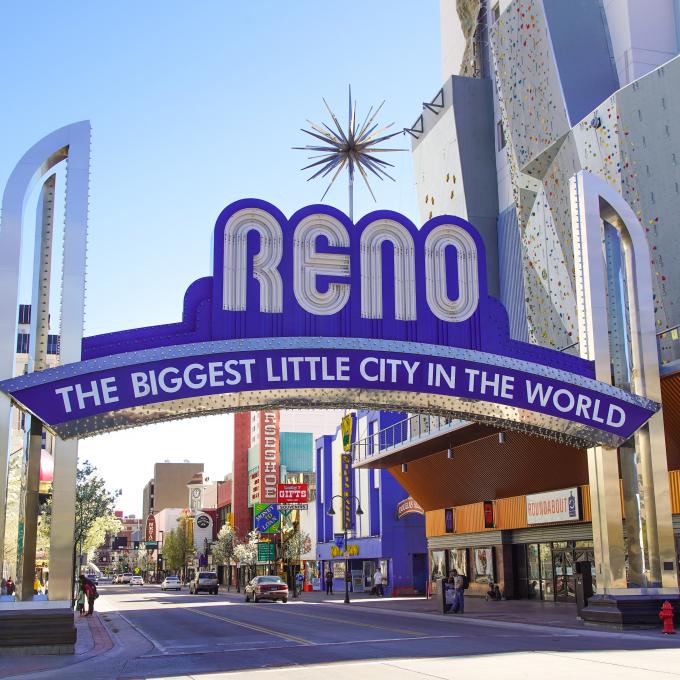 The Reno Arch on Virginia Street The Reno Arch on Virginia Street