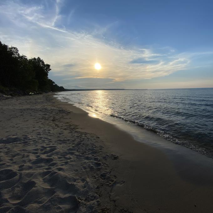 Shore of Lake Superior in Brimley, Michigan Shore of Lake Superior in Brimley, Michigan
