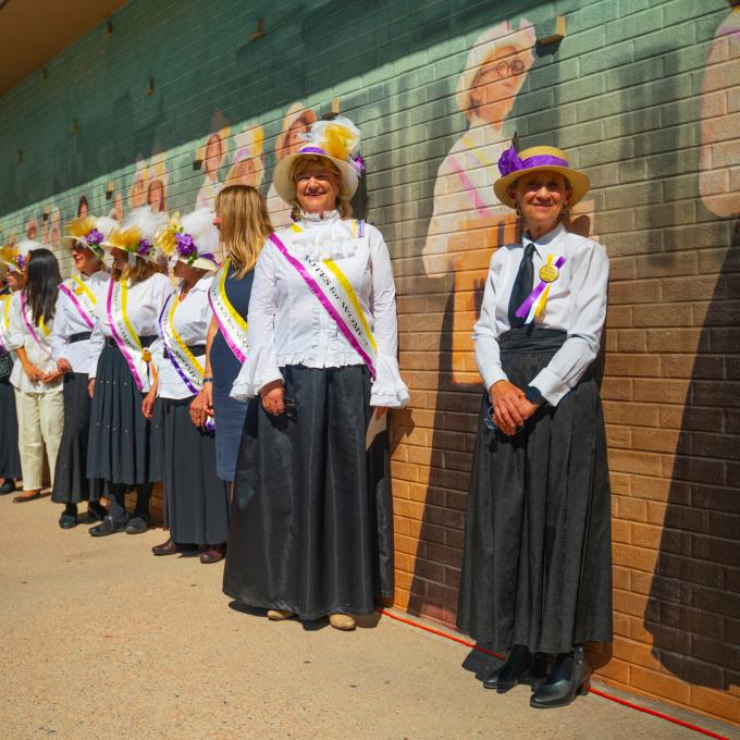 Women’s Suffrage Celebration in Cheyenne, Wyoming Women’s Suffrage Celebration in Cheyenne, Wyoming