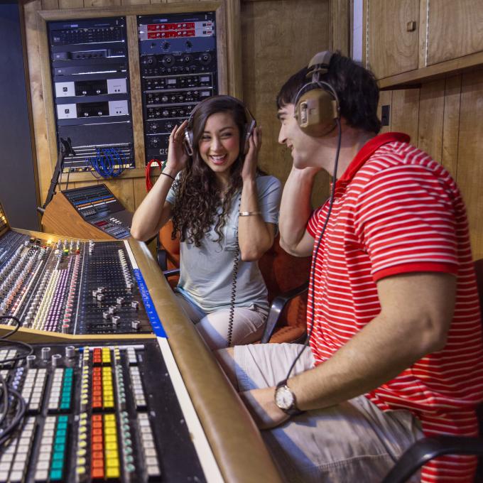 Checking out the control room at Muscle Shoals Sound Studio in Alabama Checking out the control room at Muscle Shoals Sound Studio in Alabama