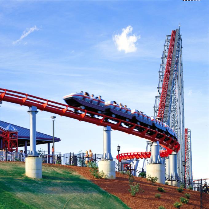 The Steel Force roller coaster at Dorney Park & Wildwater Kingdom in Allentown, Pennsylvania The Steel Force roller coaster at Dorney Park & Wildwater Kingdom in Allentown, Pennsylvania