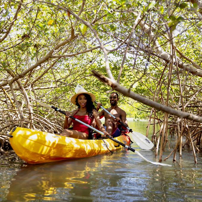 Kayakers enjoying paddling the Blueway Trails in Florida's Charlotte Harbor Kayakers enjoying paddling the Blueway Trails in Florida's Charlotte Harbor