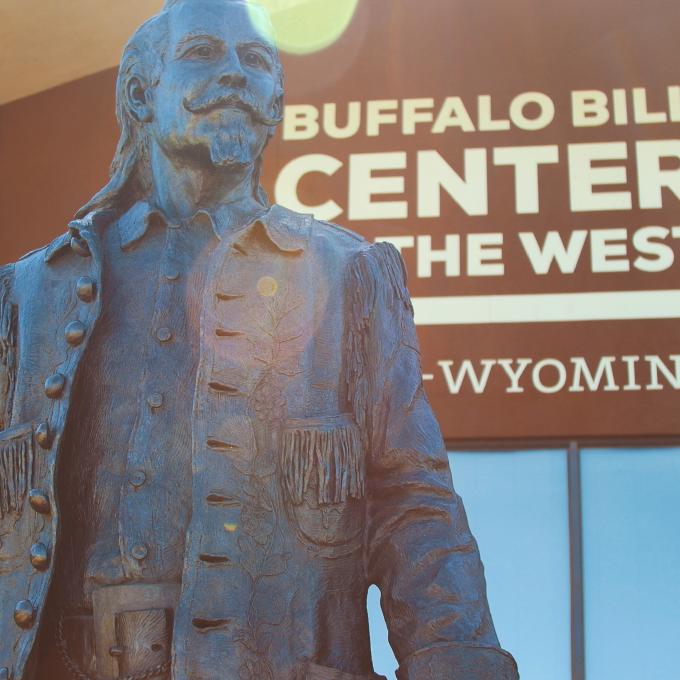 Statue of Buffalo Bill at the Buffalo Bill Center of the West in Cody, Wyoming Statue of Buffalo Bill at the Buffalo Bill Center of the West in Cody, Wyoming