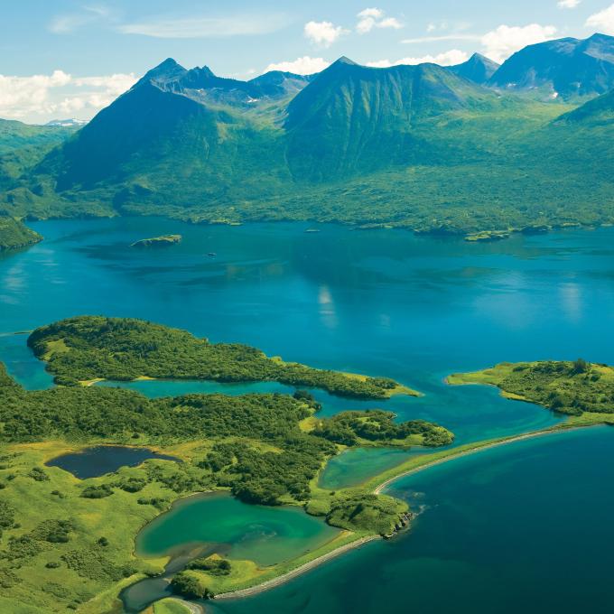 Aerial view of Kodiak Island, Alaska Aerial view of Kodiak Island, Alaska