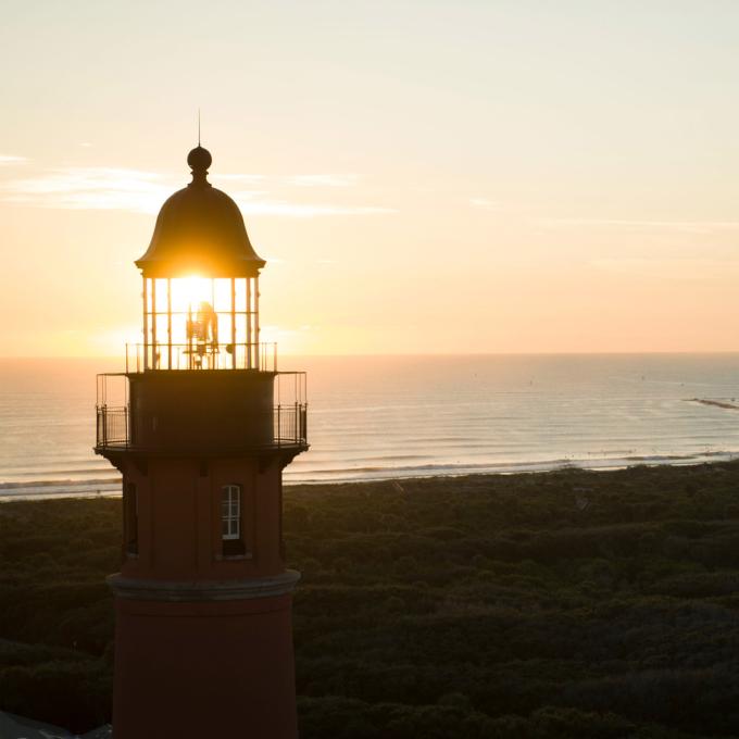 The Ponce Inlet Lighthouse in Daytona Beach, Florida The Ponce Inlet Lighthouse in Daytona Beach, Florida