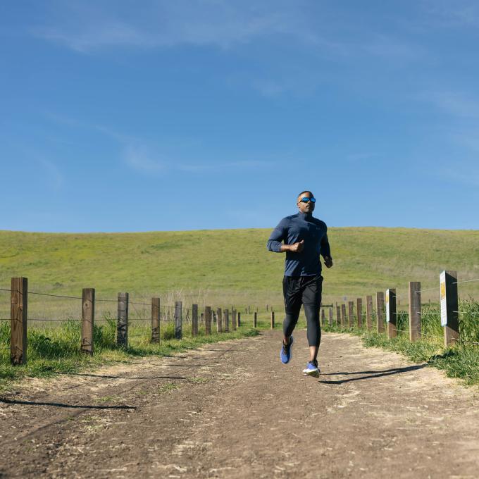 Jogging at Quail Hill Trail in Irvine, California Jogging at Quail Hill Trail in Irvine, California