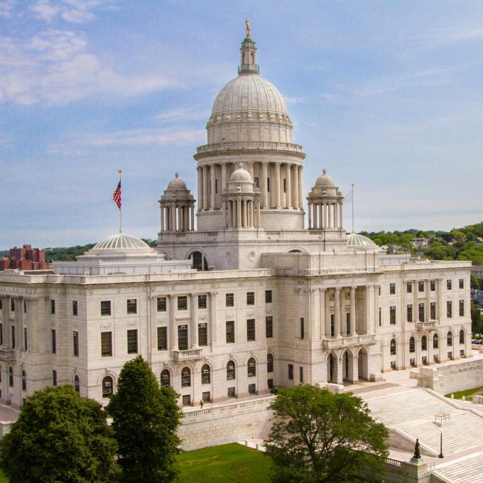 The Rhode Island State House in Providence, Rhode Island The Rhode Island State House in Providence, Rhode Island