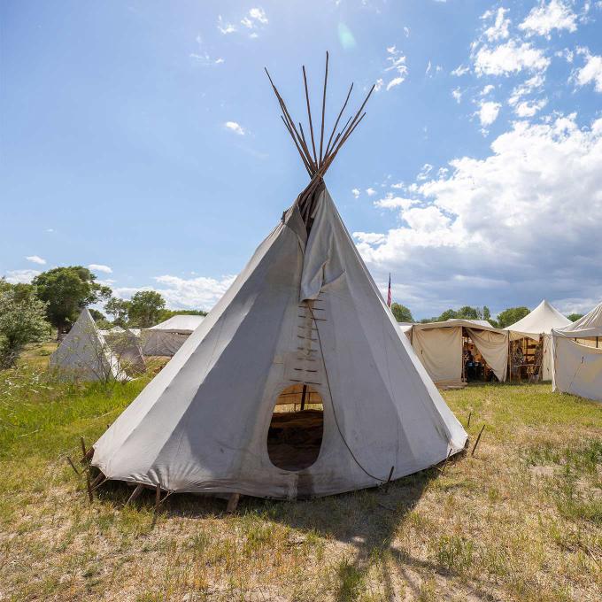 1838 Mountain Man Rendezvous grounds in Riverton, Wyoming 1838 Mountain Man Rendezvous grounds in Riverton, Wyoming