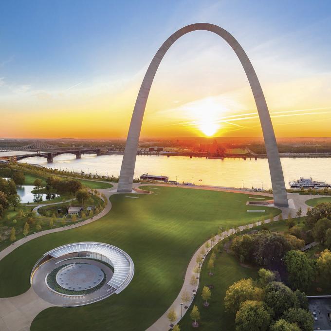 The Gateway Arch rises above St. Louis, Missouri The Gateway Arch rises above St. Louis, Missouri