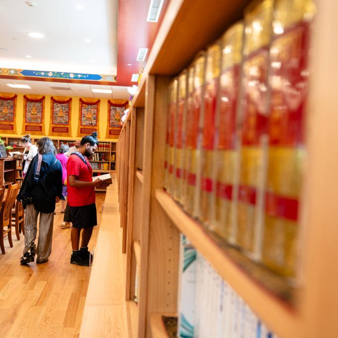 Inside the Dalai Lama Library and Learning Center in Ithaca, New York Inside the Dalai Lama Library and Learning Center in Ithaca, New York