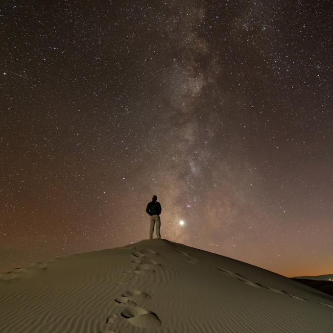 Starry skies over Great Sand Dunes National Park and Preserve in Alamosa, Colorado Starry skies over Great Sand Dunes National Park and Preserve in Alamosa, Colorado