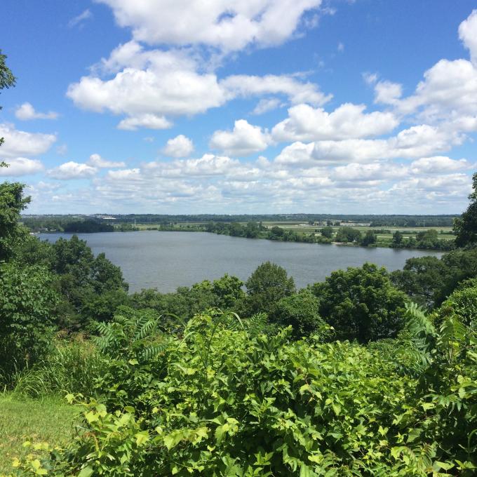 Blue skies over Creve Cour Lake in Maryland Heights, Missouri Blue skies over Creve Cour Lake in Maryland Heights, Missouri