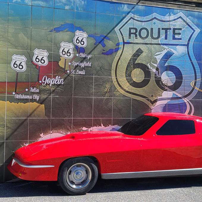 Route 66 Mural Park in Joplin, Missouri Route 66 Mural Park in Joplin, Missouri