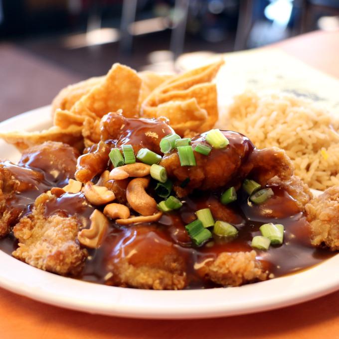A plate of Springfield-style cashew chicken in Springfield, Missouri A plate of Springfield-style cashew chicken in Springfield, Missouri