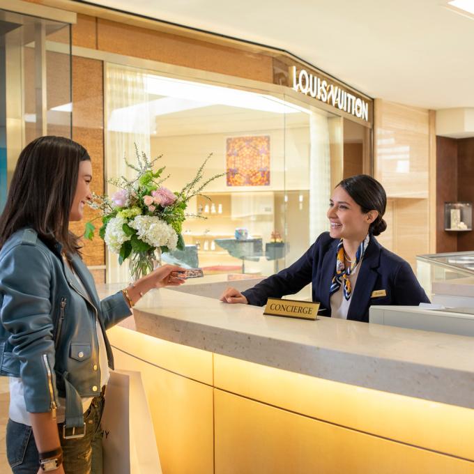 Concierge service at South Coast Plaza in Costa Mesa, California Concierge service at South Coast Plaza in Costa Mesa, California