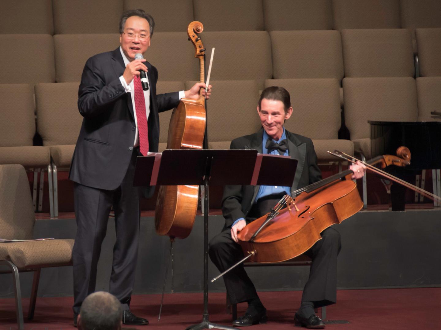 Yo-Yo Ma and Christopher Rex performing in Amelia Island, Florida Yo-Yo Ma and Christopher Rex performing in Amelia Island, Florida