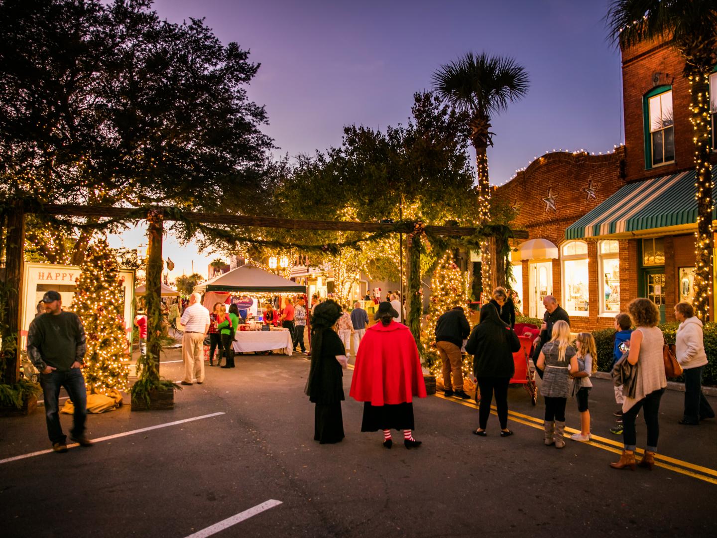 Downtown Fernandina Beach, Florida, during the Dickens on Centre event Downtown Fernandina Beach, Florida, during the Dickens on Centre event