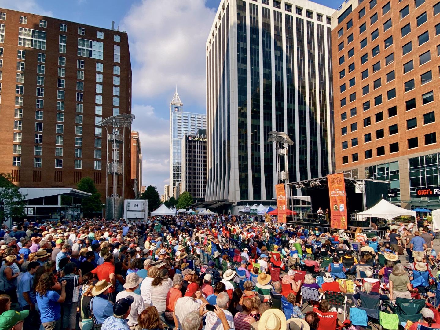 A performance at World of Bluegrass Festival in downtown Raleigh, North Carolina A performance at World of Bluegrass Festival in downtown Raleigh, North Carolina