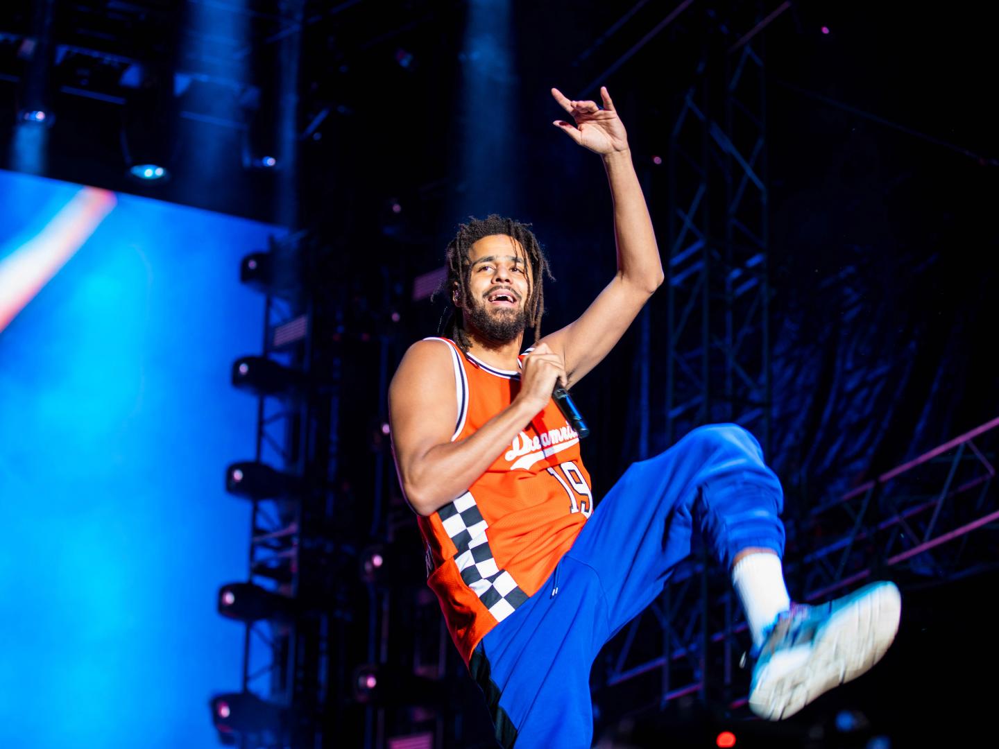 A performer at Dreamville Festival, a live music event in Raleigh, North Carolina A performer at Dreamville Festival, a live music event in Raleigh, North Carolina