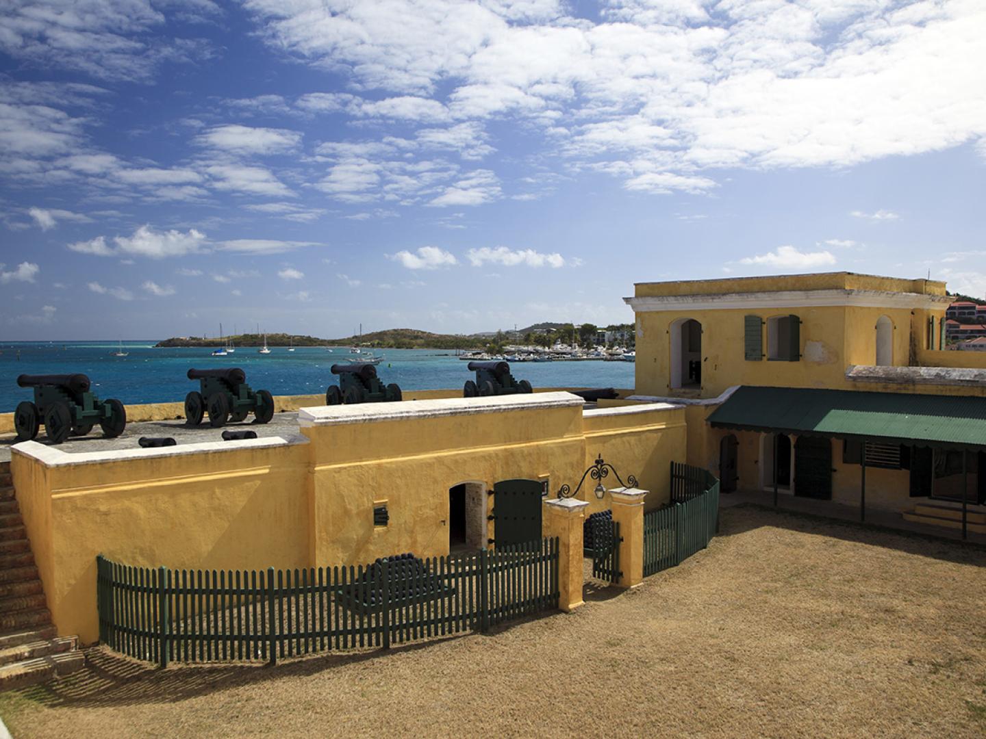 European architecture of Christiansted National Historic Site on St. Croix, U.S. Virgin Islands European architecture of Christiansted National Historic Site on St. Croix, U.S. Virgin Islands