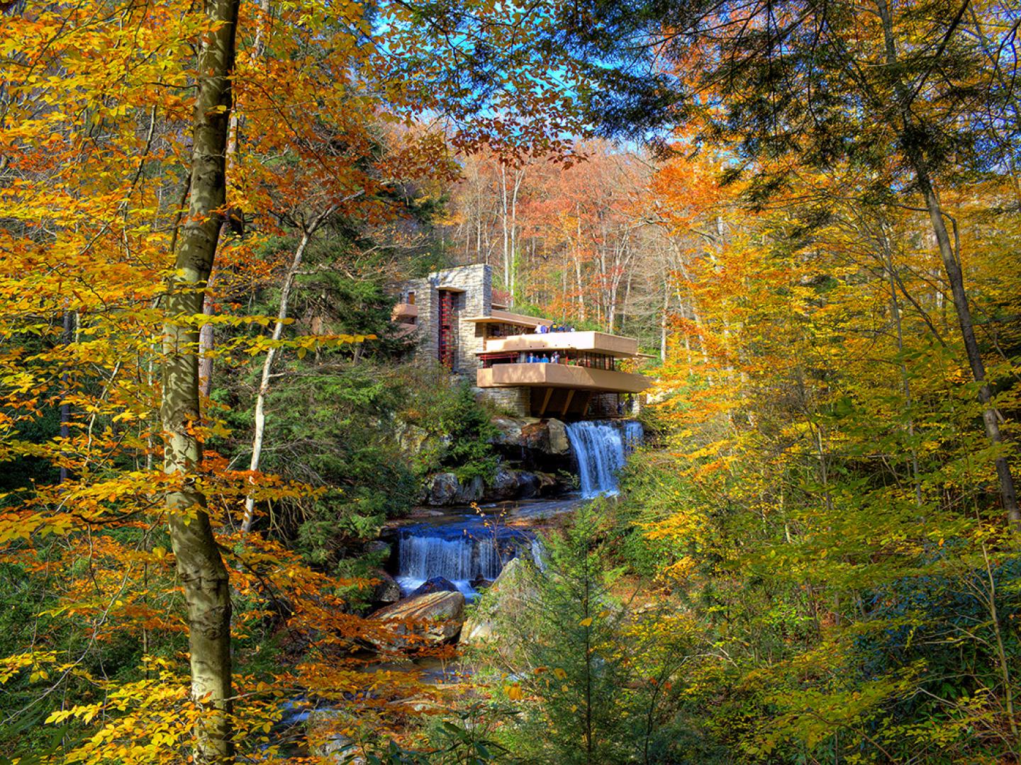 Frank Lloyd Wright’s 1935 masterpiece, the Fallingwaters house Frank Lloyd Wright’s 1935 masterpiece, the Fallingwaters house