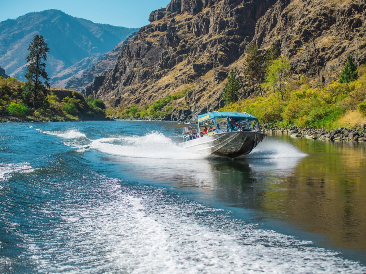Taking a boat tour of Hells Canyon Taking a boat tour of Hells Canyon