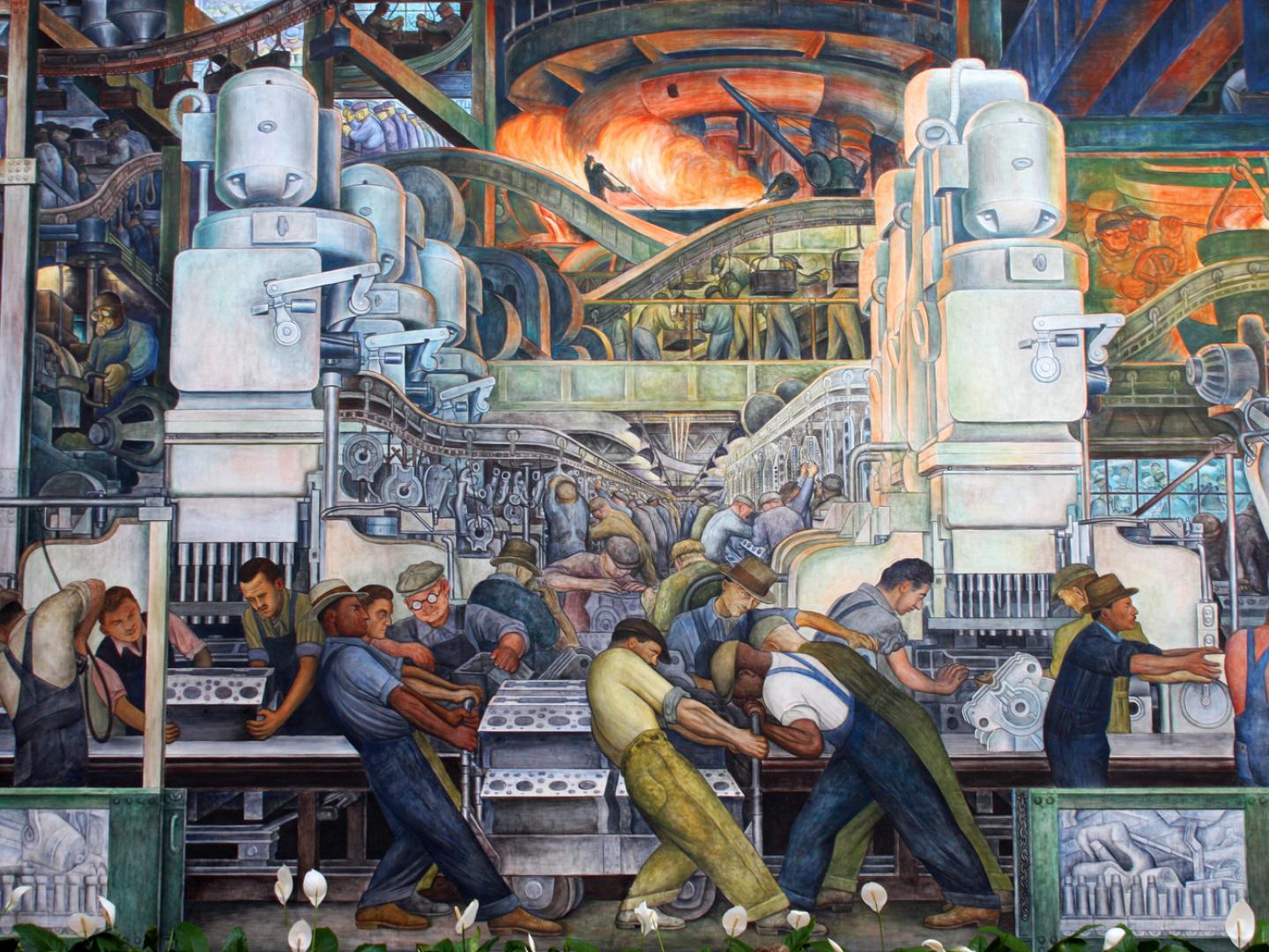 Diego Rivera mural at Detroit Institute of Arts Diego Rivera mural at Detroit Institute of Arts