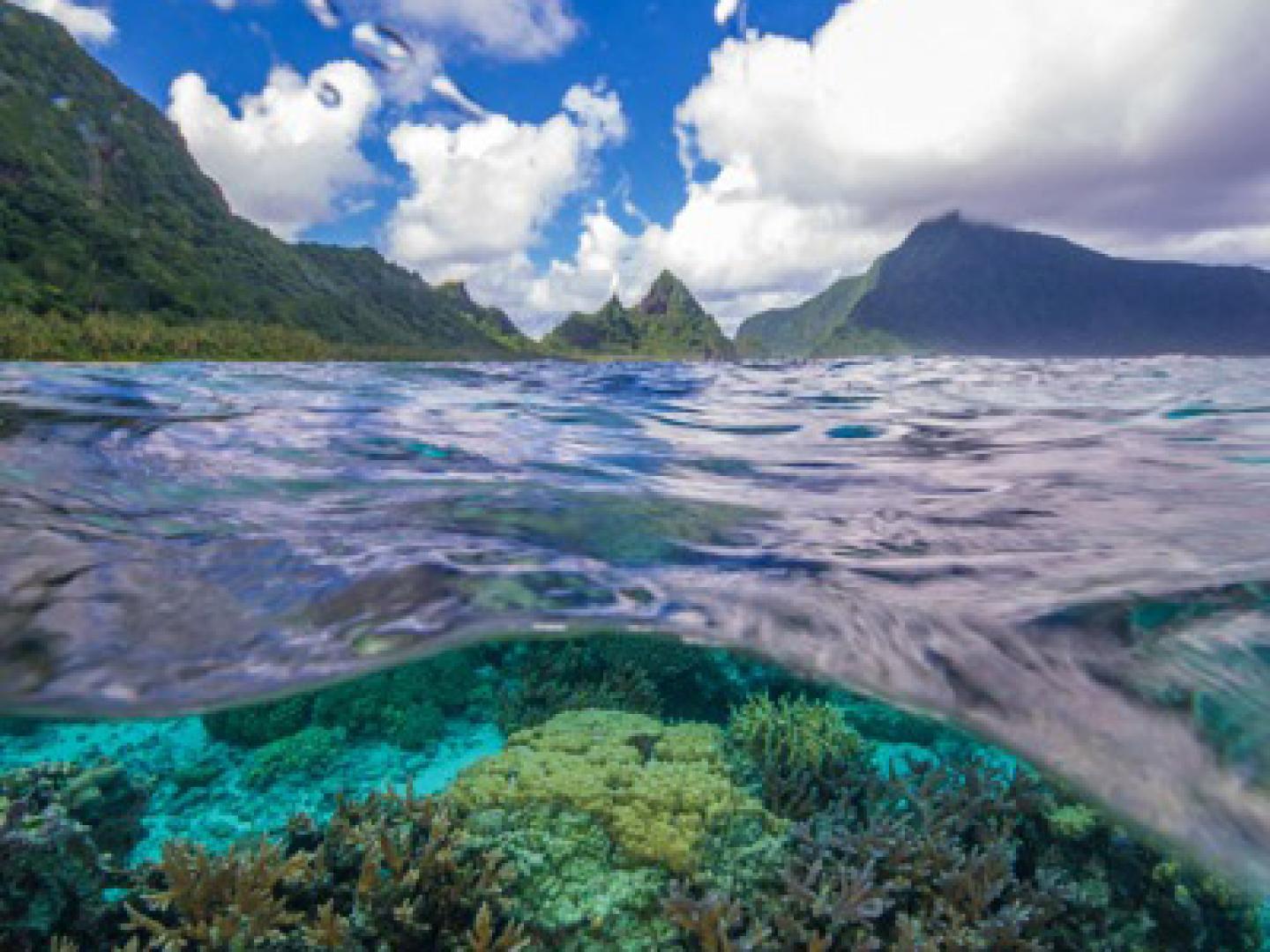 Korallenriffe und Berggipfel auf den Manu’a Islands Korallenriffe und Berggipfel auf den Manu’a Islands