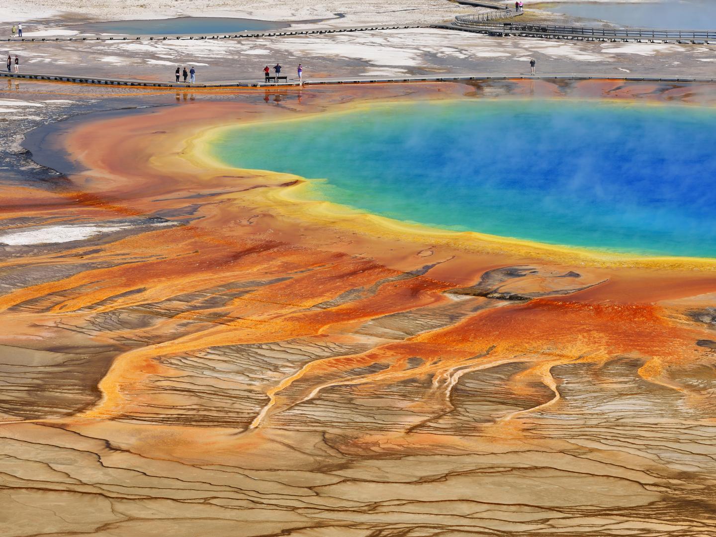 Grand Prismatic Spring in Yellowstone National Park, Wyoming Grand Prismatic Spring in Yellowstone National Park, Wyoming