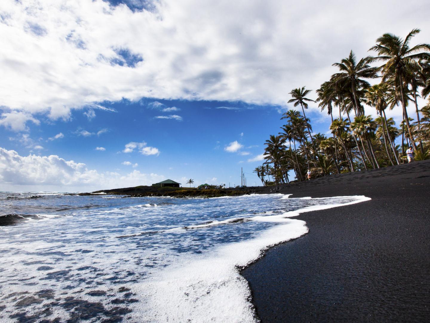 Punaluʻu Black Sand Beach on the Big Island of Hawaiʻi Punaluʻu Black Sand Beach on the Big Island of Hawaiʻi