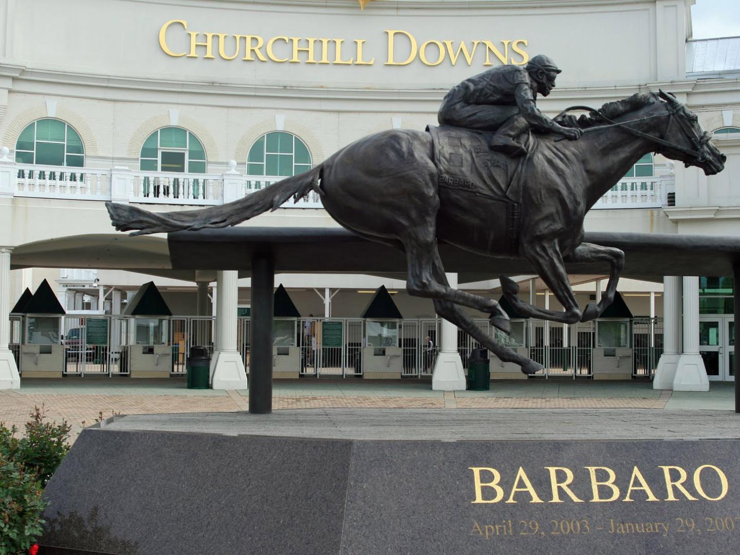 Exterior of Churchill Downs in Louisville, Kentucky, home of the annual Kentucky Derby horse race Exterior of Churchill Downs in Louisville, Kentucky, home of the annual Kentucky Derby horse race