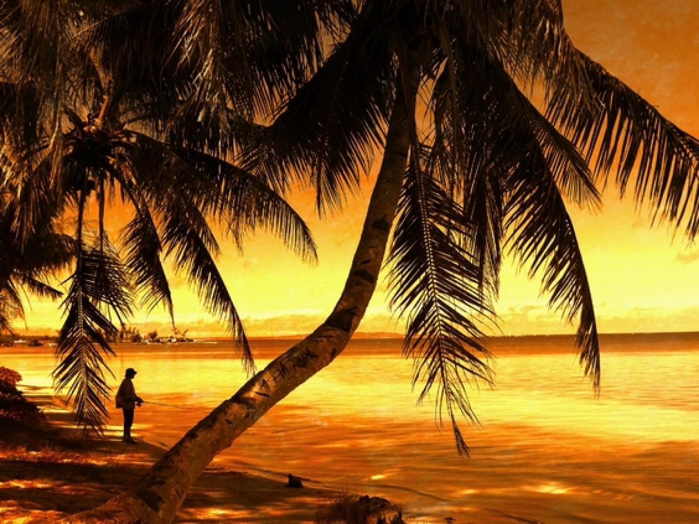 Romantische Strandidylle auf Saipan, Nördliche Marianen Romantische Strandidylle auf Saipan, Nördliche Marianen