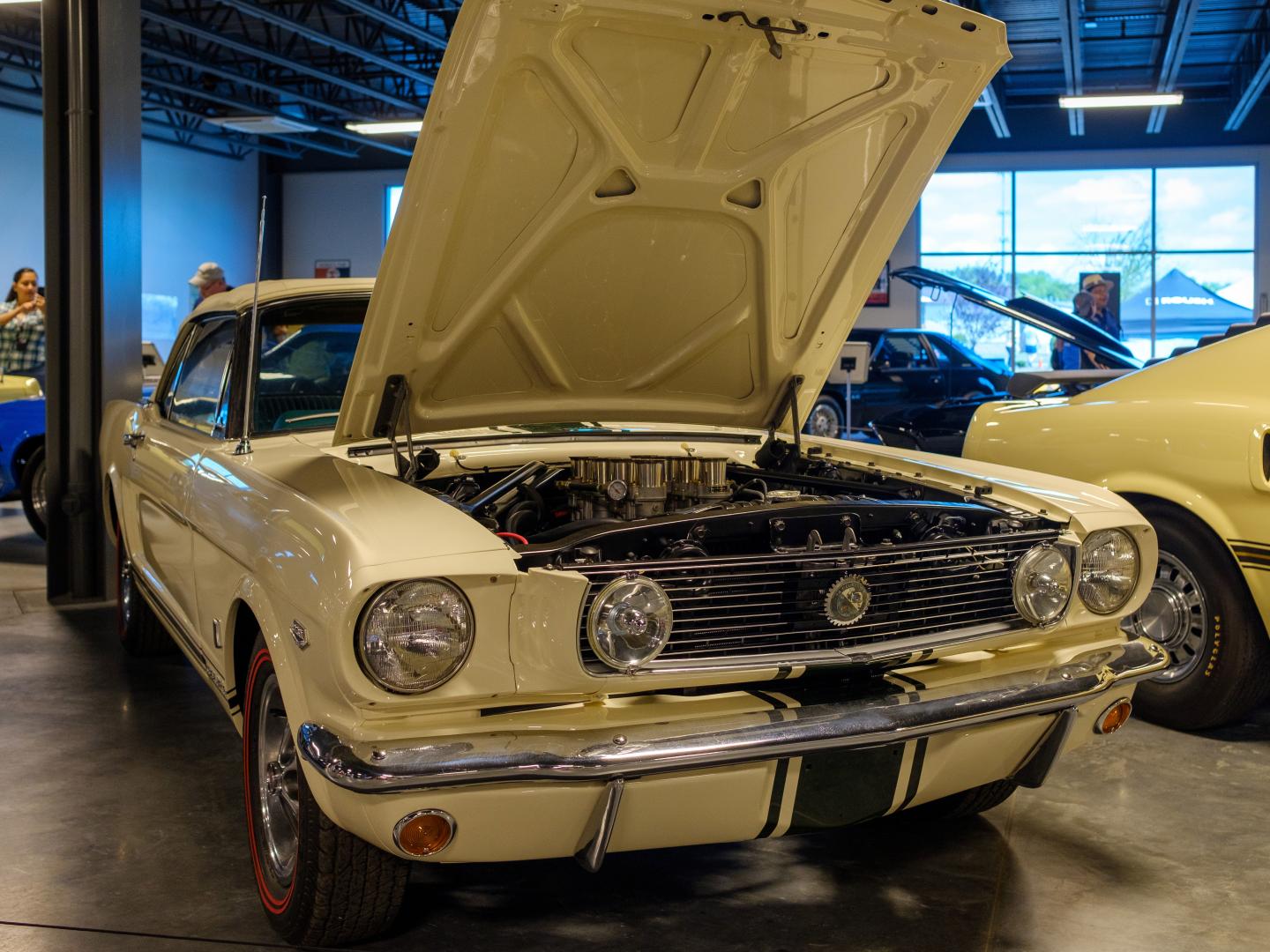 Un Ford Mustang clásico exhibido en el Mustang Owners Museum en Concord, Carolina del Norte Un Ford Mustang clásico exhibido en el Mustang Owners Museum en Concord, Carolina del Norte