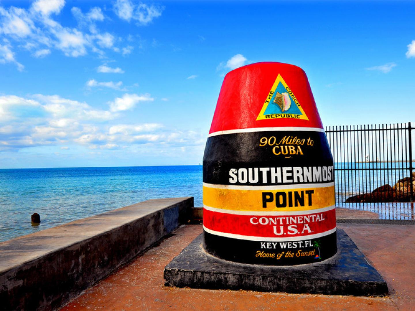 The Southernmost Point Buoy in Key West, Florida The Southernmost Point Buoy in Key West, Florida