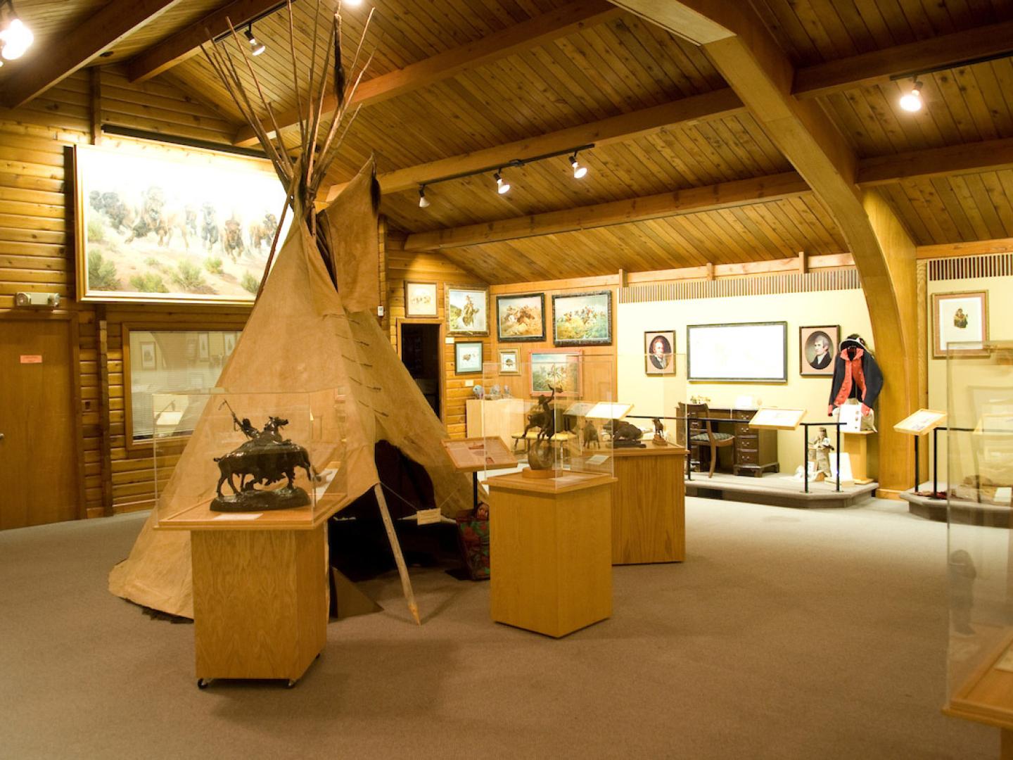Exhibits inside the National Buffalo Museum in Jamestown, North Dakota Exhibits inside the National Buffalo Museum in Jamestown, North Dakota