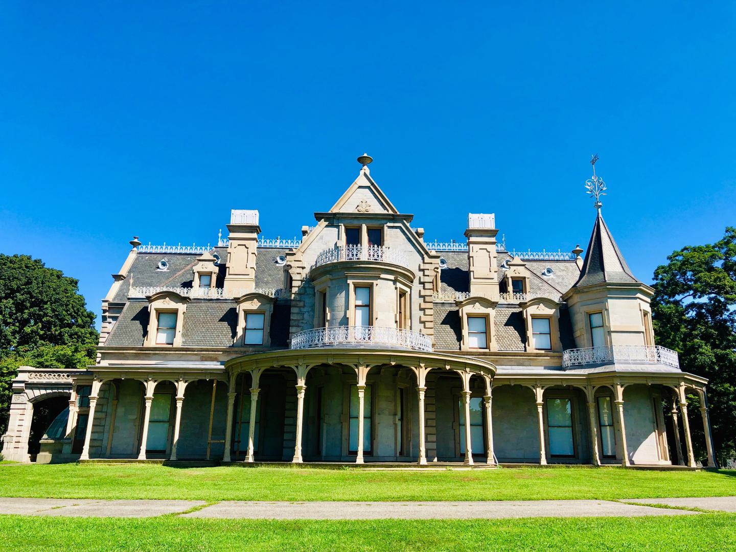 Exterior of the Lockwood-Mathews Mansion in Norwalk, Connecticut Exterior of the Lockwood-Mathews Mansion in Norwalk, Connecticut