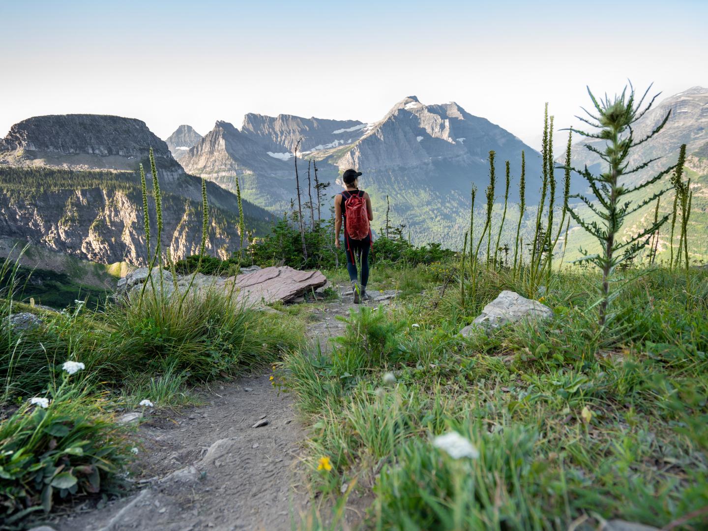 Hiking the Highline Trail in Glacier National Park, Montana Hiking the Highline Trail in Glacier National Park, Montana