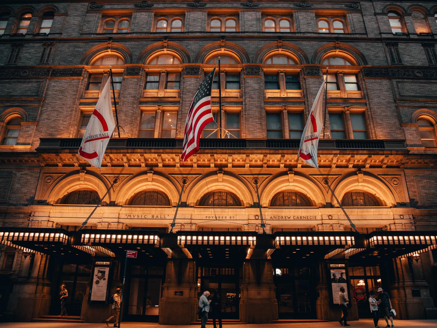 Exterior of Carnegie Hall in New York City, New York Exterior of Carnegie Hall in New York City, New York