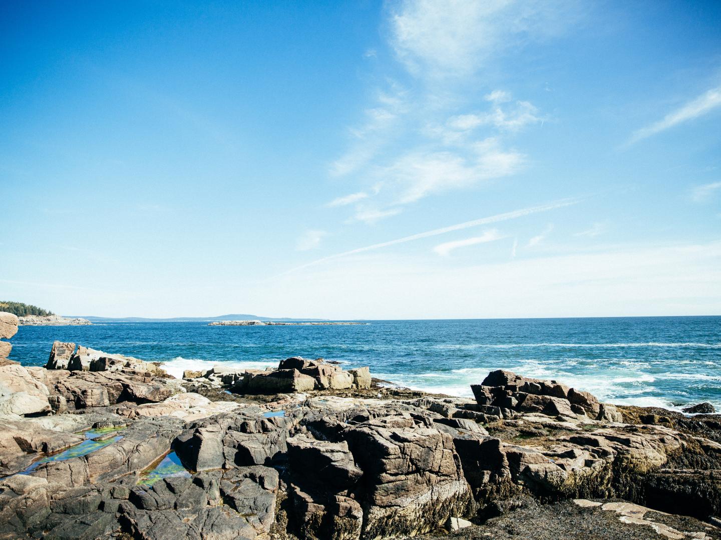A rocky shoreline in Acadia National Park, Maine A rocky shoreline in Acadia National Park, Maine