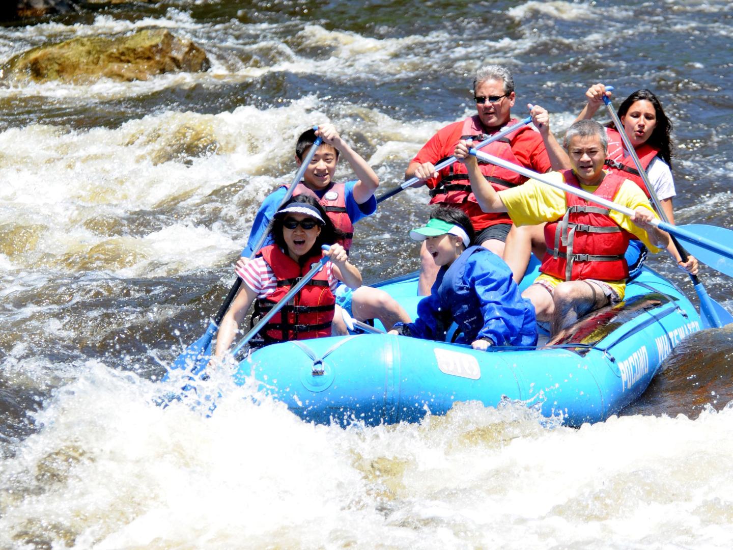 Whitewater rafting in the Pocono Mountains of Pennsylvania Whitewater rafting in the Pocono Mountains of Pennsylvania