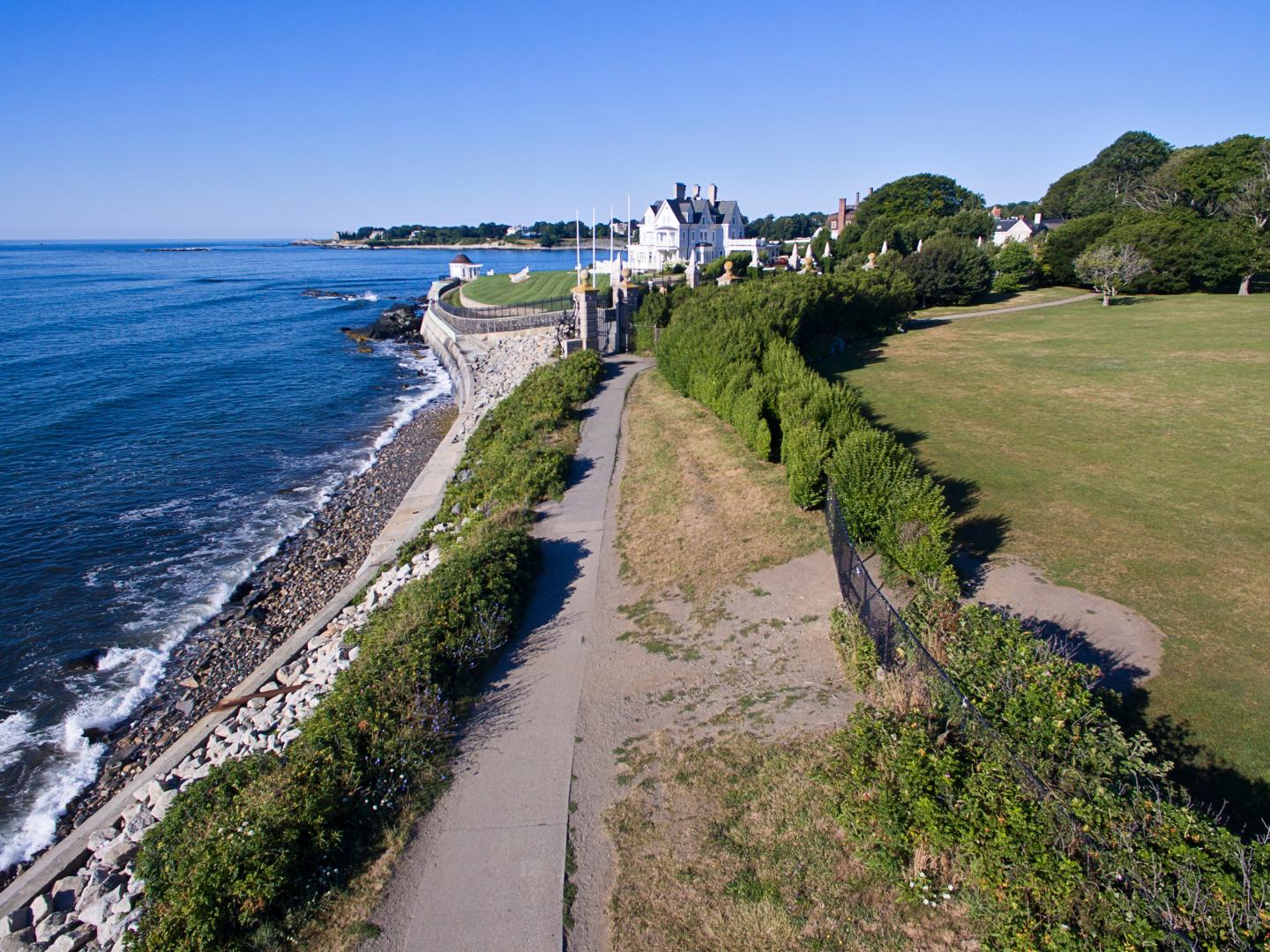 The Cliff Walk in Newport, Rhode Island The Cliff Walk in Newport, Rhode Island