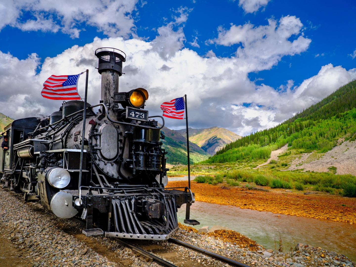 The Durango & Silverton Narrow Gauge Railroad train The Durango & Silverton Narrow Gauge Railroad train
